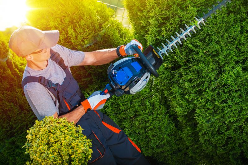 Landscaper with Equipment